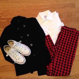 Navy Jcrew double breasted pea sweater XXS